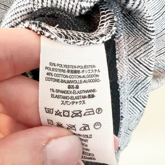 Free People Black and White High Neck Sleeveless Halter Chevron Dress Small - Picture 7 of 7